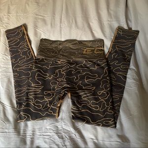 Echt Yellow Camo Workout Leggings